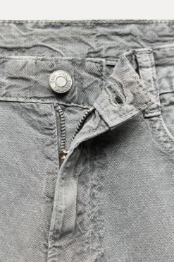 Discount PANTALÓN FLUIDO ANCHO EFECTO DENIM Mujer Jeans