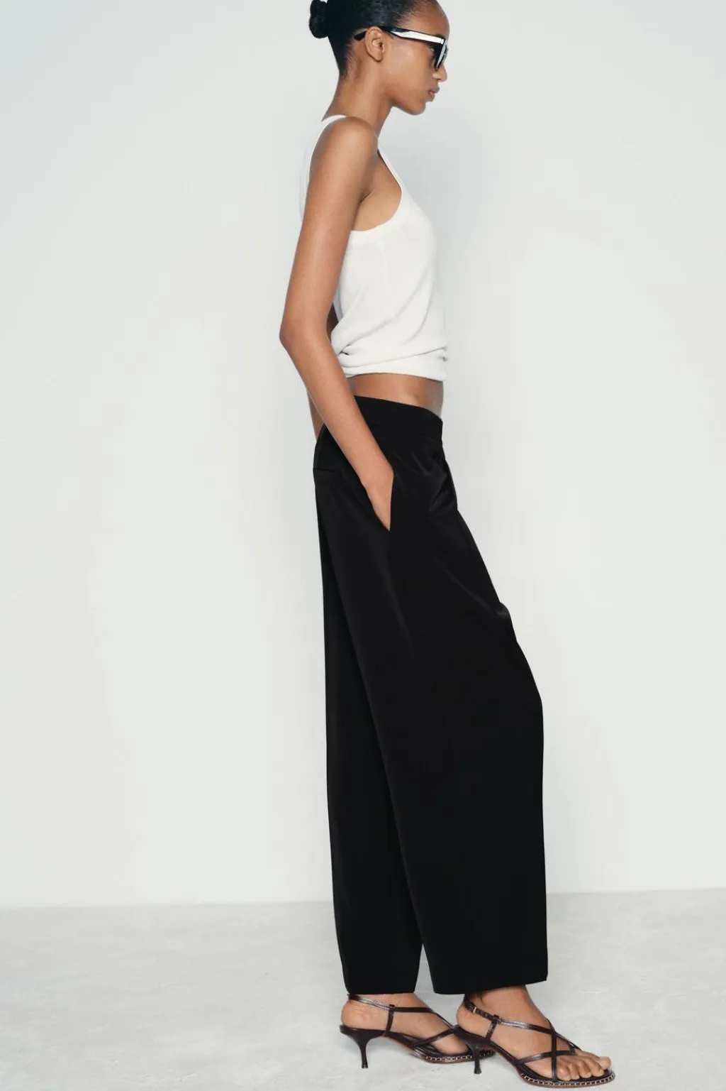 Fashion PANTALÓN FLUIDO CRUCE DELANTERO Mujer Pantalones