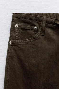 New PANTALÓN FLUIDO EFECTO DENIM Mujer Pantalones