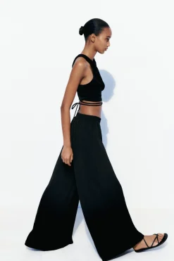 Hot PANTALÓN FLUIDO PALAZZO Mujer Pantalones