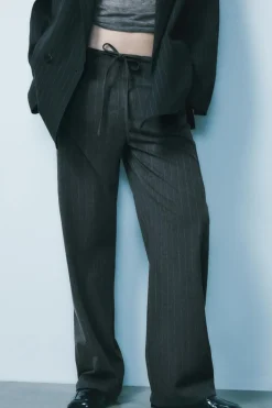 Hot PANTALÓN FRANELA RAYAS CORDÓN Mujer Pantalones