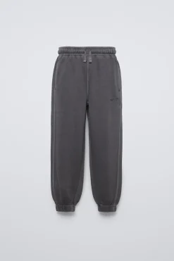 Niños ZARA 6 - 14 Años·Pantalones|6 - 14 Años·Deporte / Chándal<PANTALÓN GARMENT DYE BORDADO