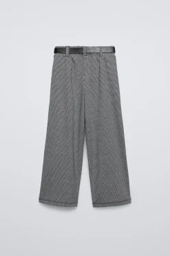 Niños ZARA 6 - 14 Años·Pantalones<PANTALÓN JACQUARD CINTURÓN