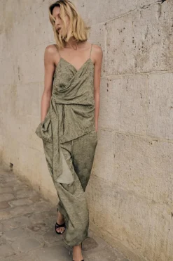 Clearance PANTALÓN JACQUARD LAZADAS ZW COLLECTION Mujer Pantalones