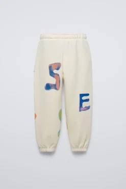 Niños ZARA 6 - 14 Años·Pantalones|6 - 14 Años·Total Look<PANTALÓN JOGGER ESTAMPADO LETRAS