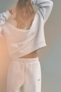 Discount PANTALÓN JOGGER FELPA TEXTO Mujer Pantalones|Sudaderas / Joggers