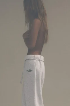 Discount PANTALÓN JOGGER FELPA TEXTO Mujer Pantalones|Sudaderas / Joggers