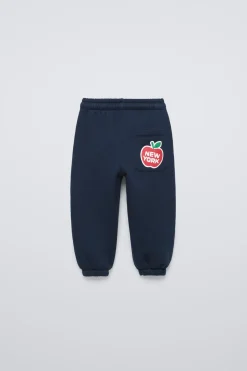 Niños ZARA 1½ - 6 Años·Pantalones|1½ - 6 Años·Chándal<PANTALÓN JOGGER NY MANZANA