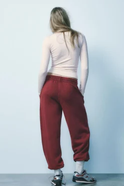 Best PANTALÓN JOGGER VARSITY EFECTO LAVADO Mujer Pantalones|Sudaderas / Joggers