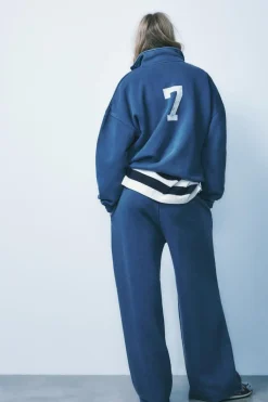 Online PANTALÓN JOGGER VARSITY EFECTO LAVADO Mujer Pantalones|Sudaderas / Joggers