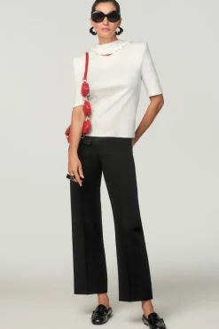 Clearance PANTALÓN LANA TIRO BAJO X STEFANO PILATI Mujer Pantalones