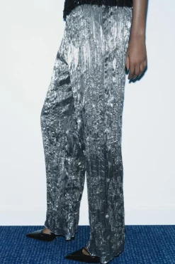 Sale PANTALÓN LENTEJUELAS ZW COLLECTION Mujer Pantalones