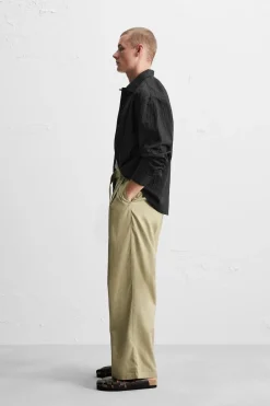 Clearance PANTALÓN LYOCELL - ALGODÓN CINTURÓN Hombre Pantalones