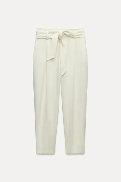 Outlet PANTALÓN PAPERBAG CINTURÓN Mujer Pantalones