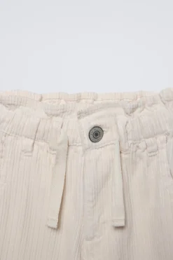 Niños ZARA 6 - 14 Años·Pantalones|6 - 14 Años·Total Look<PANTALÓN PAPERBAG PANA GRUESA