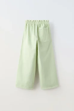 Niños ZARA 6 - 14 Años·Pantalones<PANTALÓN PAPERBAG WIDE FIT