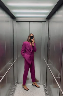 Clearance PANTALÓN PESPUNTES Mujer Pantalones