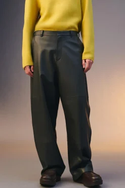 Outlet PANTALÓN PIEL BALLOON FIT LIMITED EDITION Hombre Pantalones