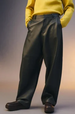 Outlet PANTALÓN PIEL BALLOON FIT LIMITED EDITION Hombre Pantalones