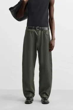 Clearance PANTALÓN PIEL EFECTO ARRUGADO Hombre Piel|Pantalones