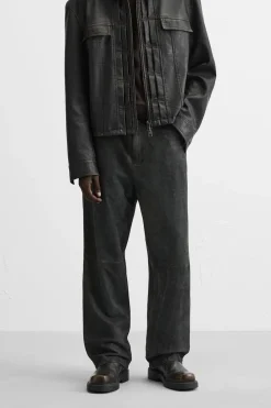 Discount PANTALÓN PIEL EFECTO VINTAGE Hombre Pantalones