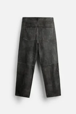 Discount PANTALÓN PIEL EFECTO VINTAGE Hombre Pantalones