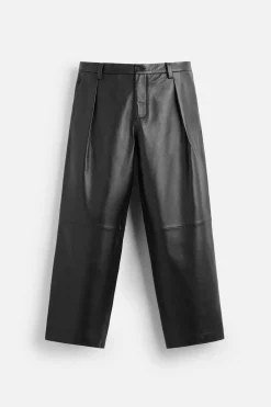 New PANTALÓN PIEL PLIEGUES Hombre Pantalones