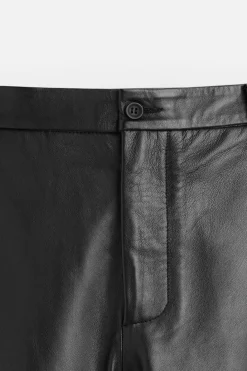 New PANTALÓN PIEL PLIEGUES Hombre Pantalones
