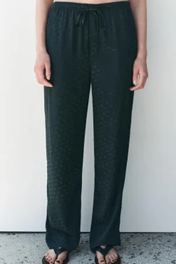 Sale PANTALÓN PIJAMERO JACQUARD ZW COLLECTION Mujer Pantalones
