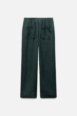 Sale PANTALÓN PIJAMERO JACQUARD ZW COLLECTION Mujer Pantalones