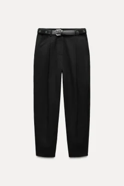 Clearance PANTALÓN PINZAS CINTURÓN Mujer Pantalones