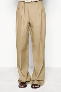 Clearance PANTALÓN PINZAS HEBILLA Mujer Pantalones