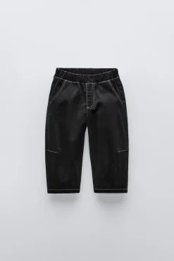 Niños ZARA 1½ - 6 Años·Pantalones / Leggings|6 - 18 Meses·Pantalones / Leggings<PANTALÓN PINZAS PESPUNTES