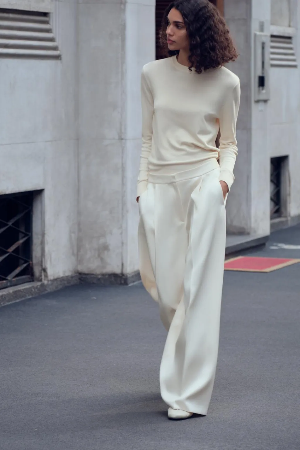 Fashion PANTALÓN PINZAS SATINADO Mujer Pantalones