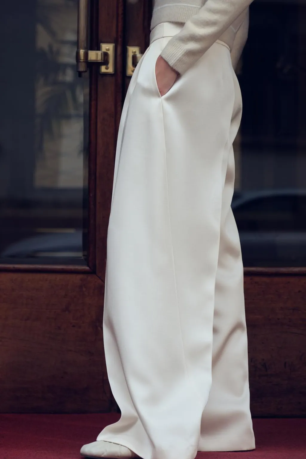 Fashion PANTALÓN PINZAS SATINADO Mujer Pantalones