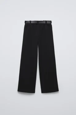 Niños ZARA 6 - 14 Años·Pantalones<PANTALÓN PIQUÉ CINTURÓN