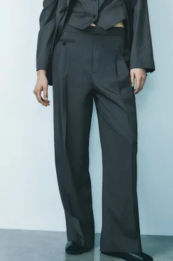 Discount PANTALÓN PLIEGUES Mujer Pantalones