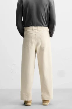 New PANTALÓN PLIEGUES CINTURÓN Hombre Pantalones