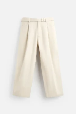 New PANTALÓN PLIEGUES CINTURÓN Hombre Pantalones