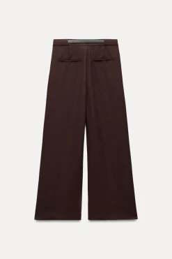 New PANTALÓN PLIEGUES CINTURÓN Mujer Pantalones