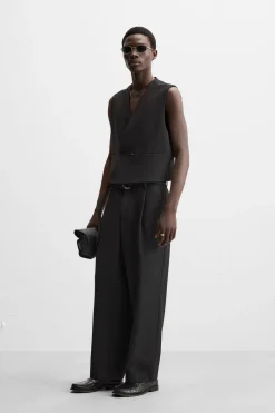 Online PANTALÓN PLIEGUES CINTURÓN Hombre Pantalones