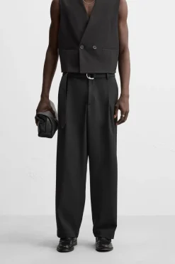 Online PANTALÓN PLIEGUES CINTURÓN Hombre Pantalones