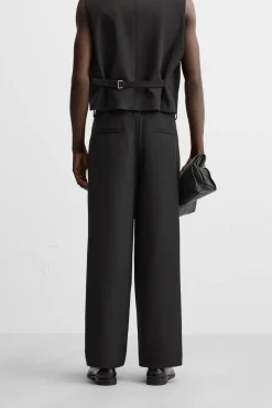 Online PANTALÓN PLIEGUES CINTURÓN Hombre Pantalones