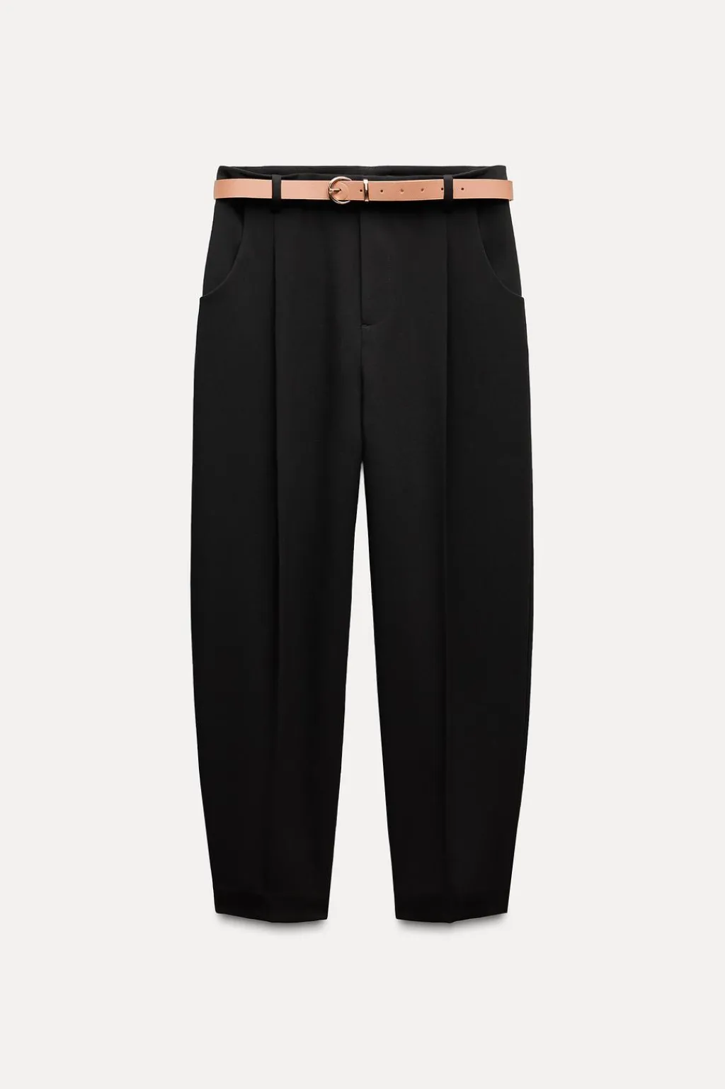 Online PANTALÓN PLIEGUES CINTURÓN Mujer Pantalones