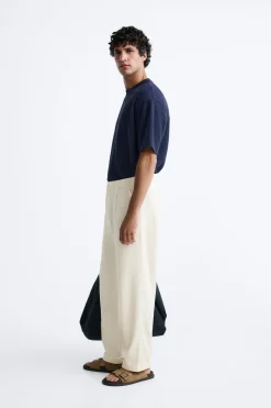 New PANTALÓN PLIEGUES ESTRUCTURA Hombre Pantalones