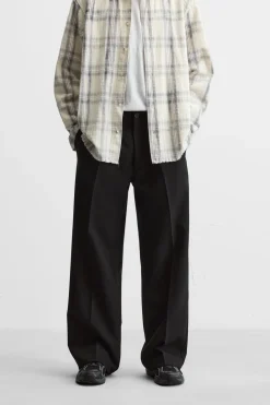 Discount PANTALÓN PLIEGUES FLARED FIT Hombre Pantalones