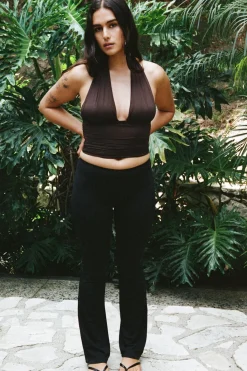 Online PANTALÓN POLIAMIDA FLARE Mujer Pantalones