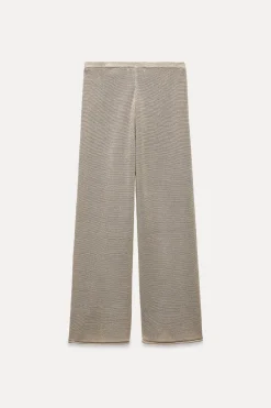 New PANTALÓN PUNTO ACABADOS VUELTA Mujer Pantalones|Cárdigan / Jerséis