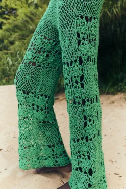 Discount PANTALÓN PUNTO CROCHET Mujer Pantalones