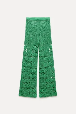 Discount PANTALÓN PUNTO CROCHET Mujer Pantalones